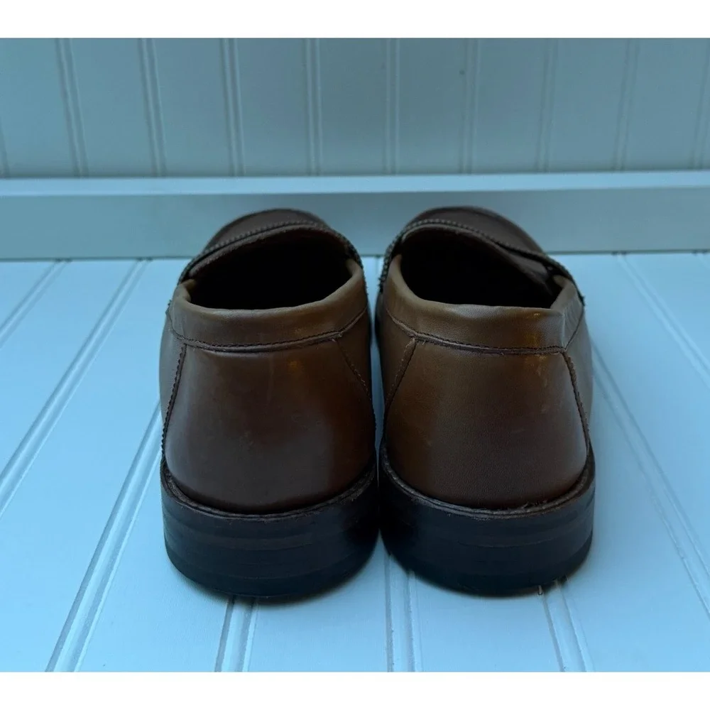 Allen Edmonds Dylan Tan Leather Penny Loafers Mens 10 D 3385 Made in USA